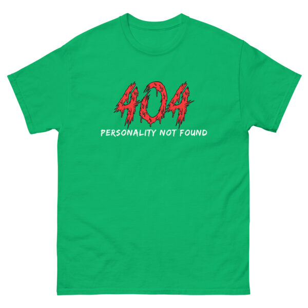 404: Personality Not Found T-Shirt – Funny Tech Glitch Tee